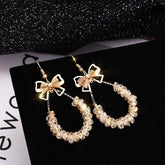 Ice crystal braided bow Ring -E820G
